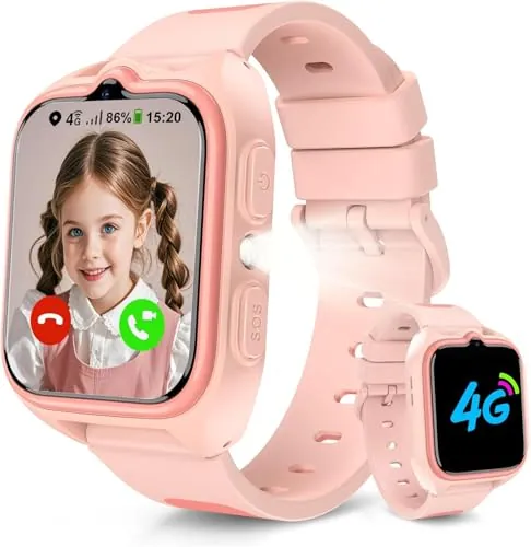Baolubao Reloj Inteligente Niño, 4G Smartwatch con Videollamadas, Chat de Voz, GPS Posición, 1.75” Smartwatch Niño con Despertador, Podómetro, Calculadora, Batería Grande de 800 mAh
