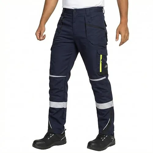 BWOLF - Pantalones de trabajo Drift para hombre, pantalones de trabajo de estilo cargo, ropa de trabajo de hombre en tela Ripstop con muchos bolsillos, M