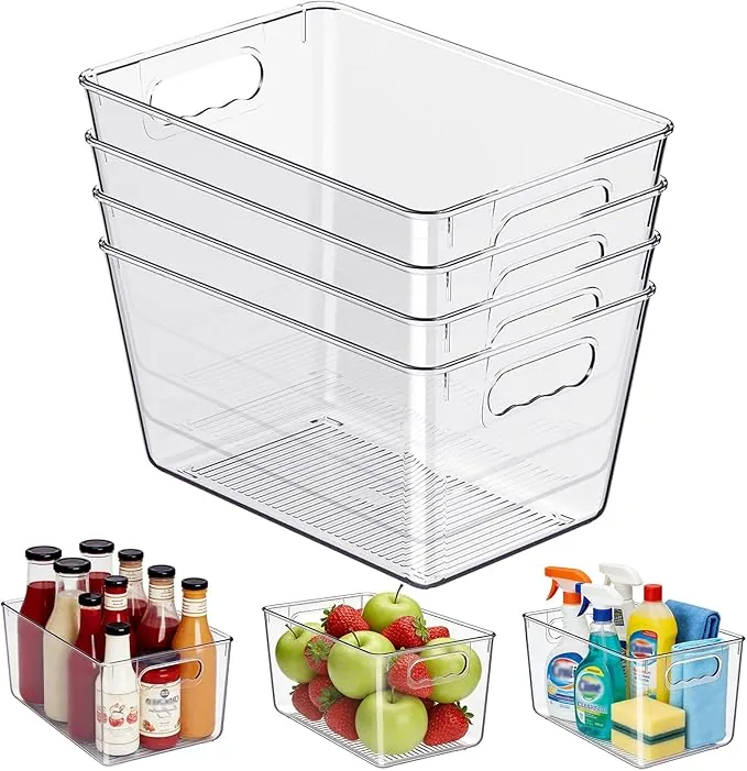 Organizador Nevera, Organizadores para la Despensa, Organizador Frigorifico para la Cocina, Refrigerador, Encimeras y Armarios (Paquete de 4, L(30x20x15CM))