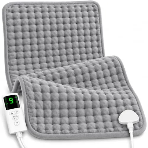 UOHHBOE Almohadilla Eléctrica Lumbar 75W 30×60 cm, 9 Niveles de Calor