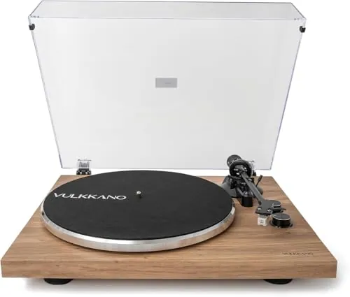 VULKKANO TD10 Tocadiscos con Brazo de precisión, Ecualizador Fono/línea Integrado y diseño Elegante Compatible con vinilos de 33 y 45 RPM.