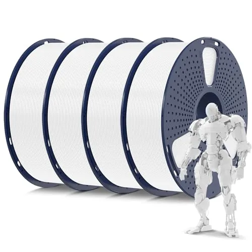 SUNLU 4KG Filamento PLA Blanco 1.75mm, PLA Filamento Impresora 3D