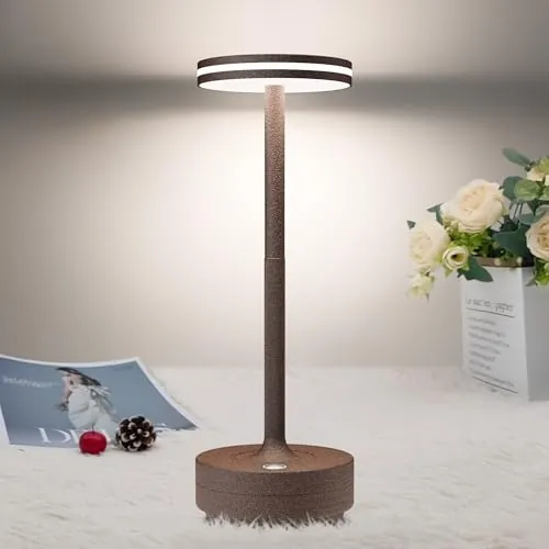 bravzurg 5000mAh Lamparas de Mesa LED Recargable Inalámbrica Para Exterior