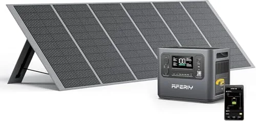 AFERIY Generador Eléctrico Portátil 2400 W Con Panel Solar De 400 W, Batería Nómada Lifepo4 2048 Wh, Recarga En 1,5 H, Enchufe Ue 220-240 V, Función Ups, Para Acampada, Hogar, Oficina