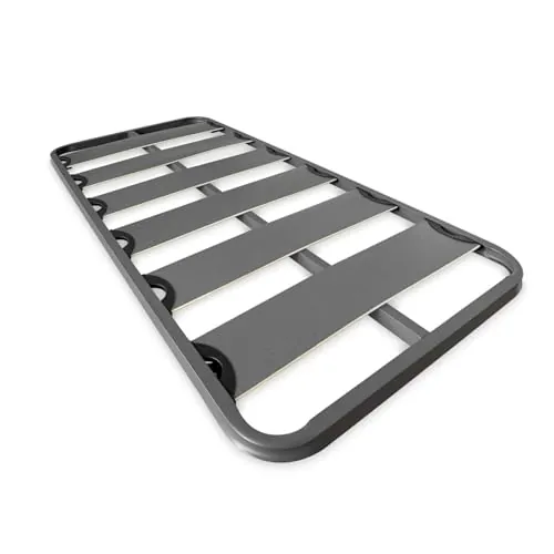 amuéblate online - Somier Reforzado de Láminas Anchas, Anti - Ruido, Estructura 40x30 mm Sin Patas, Fuerte y Resistente 90x190