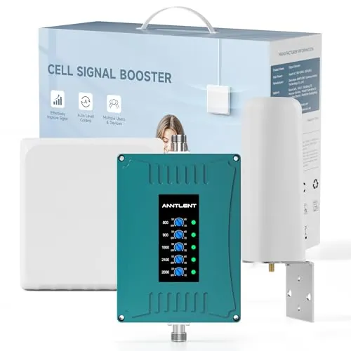 ANNTLENT Amplificador de Cobertura Móvil 4G LTE 3G gsm en Banda 1/3/7/8/20