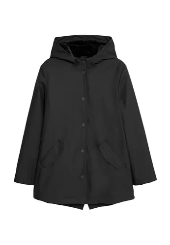 Marks & Spencer Abrigo estilo pescador con forro de piel sintética (6-16 años) Negro Niñas 13-14 años