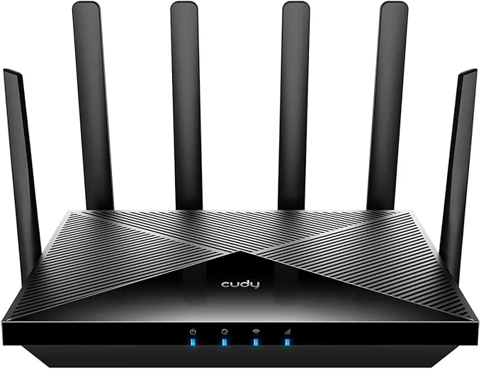 Cudy P5 5G NR Indoor SA NSA WiFi 6 Router, AX3000 Dual SIM 5G Cellular Router, Qualcomm IPQ5018, SDX62 Module, 4 x 4 MIMO, Antenas Desmontables, VPN, Zerotier, Cloudflare