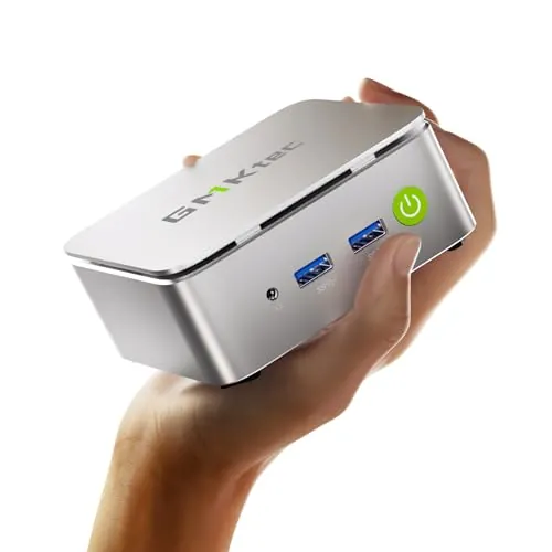 GMKtec Mini PC AMD Ryzen 5 W11 Pro 3500U (Rendimiento Superior a 4300U/N150/N100/N95 4C/8T 4.50 GHz), Miniordenador G10, 16 GB de RAM DDR4 + SSD PCIe 3.0x4 de 256 GB, WiFi 5, USB 3.2, USB-C, BT 5.0