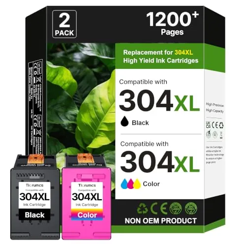 Tiorumcs 304XL Remanufacturado para Tinta HP 304 XL para HP Envy 5030 5010