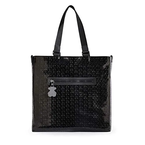 TOUS Bolso Shopping de Vinilo Hidrófugo con Acabado Charol, Para Mujer, Medidas 13x22 cm, Colección Lindsay