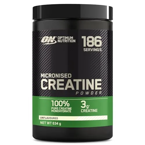Optimum Nutrition Creatina Monohidrato Micronizada en Polvo, 634g