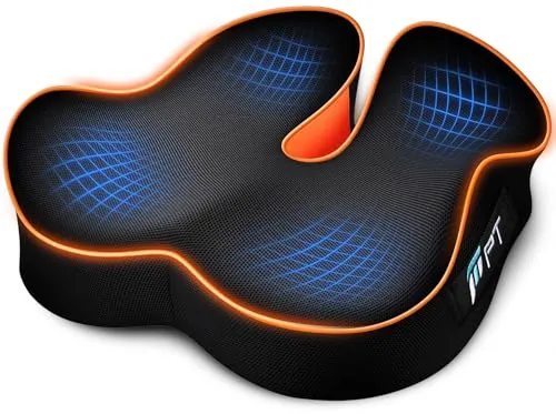 POOTACK Cojín Silla Oficina, Cojín para Silla de Espuma Viscoelástica, Cojín de Soporte Premium en Forma de U para Escritorio en Casa, Silla Gaming, Escritorio de Oficina