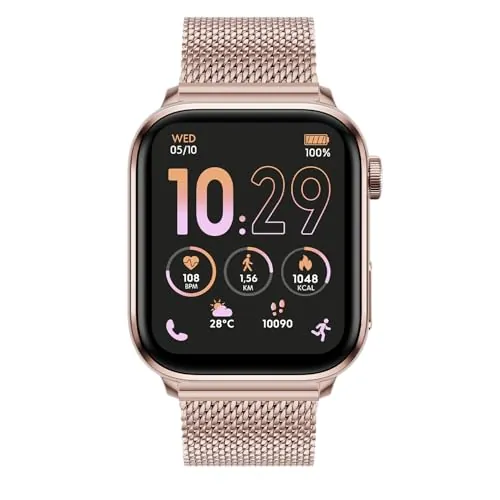 Ice-Watch - ICE smart 3.0 Rose gold Milanese 1.78 AMOLED GPS - Reloj de señora rectangular oro rosa con correa de metal - 024304 (1.78 pulgadas)