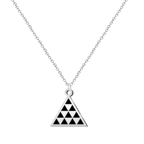 cotigo – Collar Símbolos de España en Acero Inoxidable | Trisquel, Pintaderas, Vieira, Indalo, Estrella Mudéjar, Panot | Collar Unisex Ajustable | Amuleto Cultural (PINTADERA 1)