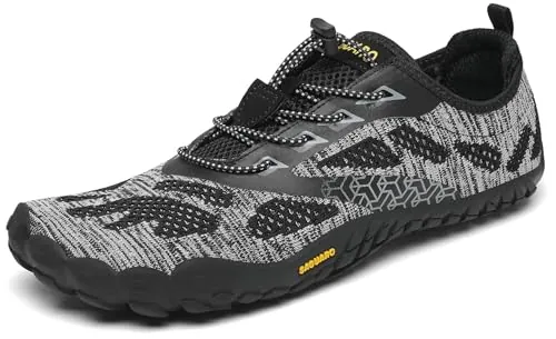 SAGUARO Hombre Mujer Zapatillas Barefoot Minimalistas Calzado de Training Ligeras Cmodas para Caminar Senderismo Ciclismo Trail Running Trekking Playa Agua, Ébano Negro, 42 EU