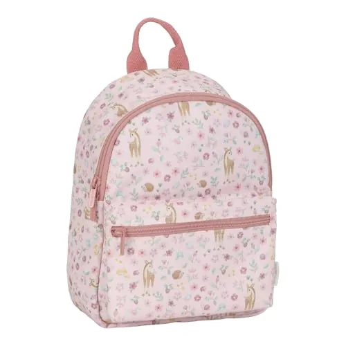 Little Dutch Mochila mochila infantil para niños guardería con correa para el pecho rosa, S, Jardín