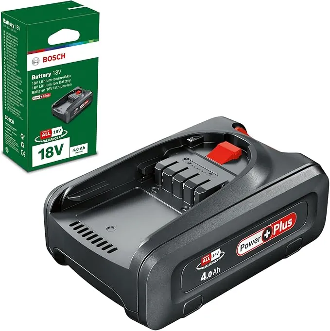 Bosch Batería Pack PBA 18V 4.0Ah PowerPlus (1 batería de 18 V 4,0 Ah, sistema de 18 V, en caja)