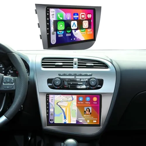 Inefala 2G+64G Radio Coche CarPlay Android 15 para Seat Leon MK2 2005-2012