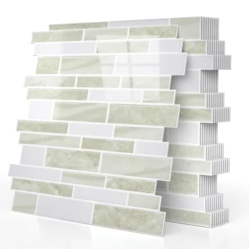 Vieshful Azulejos Adhesivos 30x30 cm, 20 Piezas, Caqui