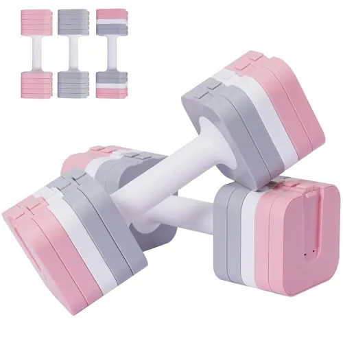 4 en 1 Juego de Pesas de Mano Ajustables,10KG Weights Set For Home gym,Dumbbell Set,Pesas Ajustables Mujeres Hombres(Color-mixto)
