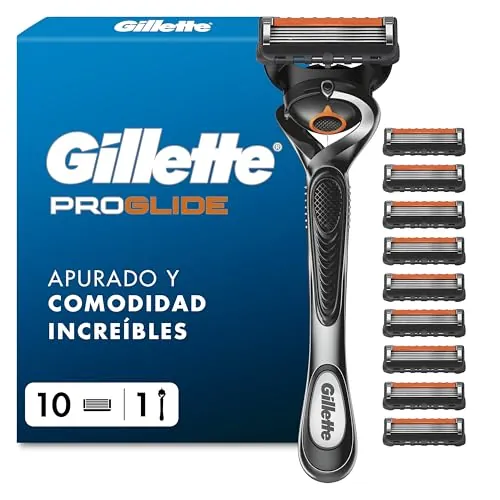 Gillette Proglide Maquinilla de Afeitar Hombre con 10 Cuchillas de Recambio