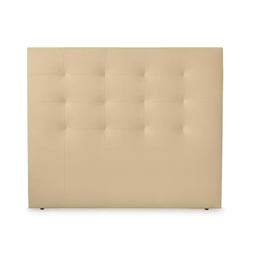 Duérmete Online, Cabecero Modelo Napoli Acolchado, Tapizado en Polipiel de Alta Gama, Medidas: 105 x 120 cm (para Cama de 90 y 105) Beige