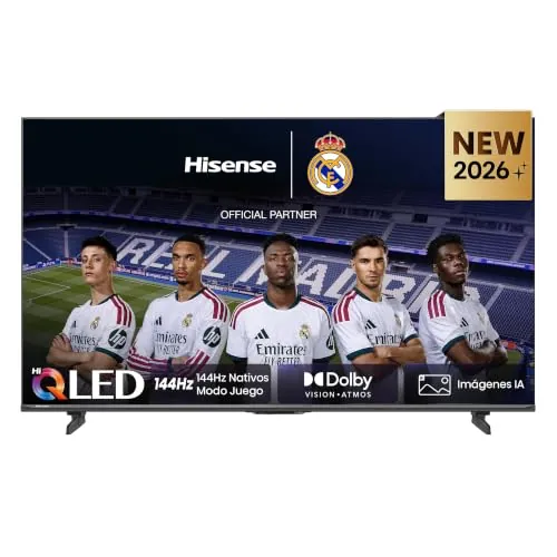 Hisense 85E7S Pro - Hi-QLED Smart TV 85 Pulgadas, Modo Juego 144 Hz Nativos - Color, Dolby Vison.Atmos, Imágenes IA, Smooth Motion AMD FreeSync Premium HDR10+Gaming, 2024