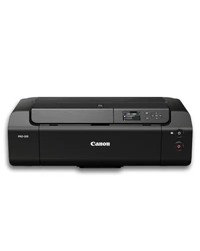 Canon Pixma PRO-200 Impresora Fotográfica Profesional, Sistema de Inyección de Tinta, A3+, WiFi, 8 Cartuchos de Tinta, Impresión Sin Bordes, Impresión de Alta Velocidad, Negro