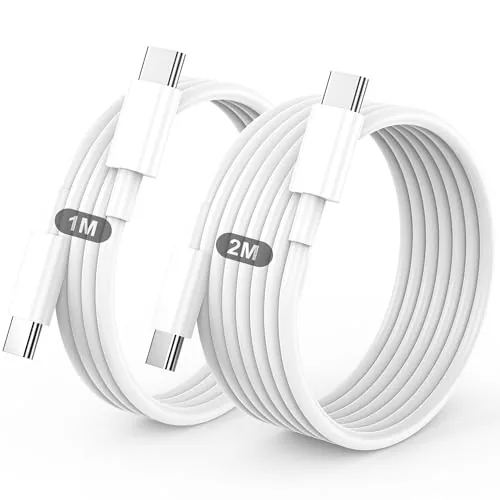 BSTOEM Cable USB C Carga Rápida,1M+2M Cable USB C a USB C, Tipo C Cable 60W