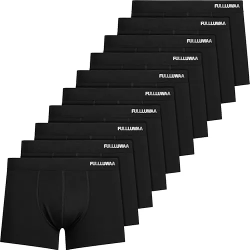 Fullluwaa Calzoncillos Hombre Boxer,Boxer Hombre Pack(Pack de 10),de Algodon,cómodo y Ajustado