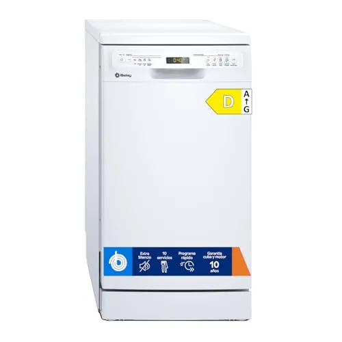 Balay, Lavavajillas, 45 cm, 10 Servicios, Silencioso, blanco, 3VN4031BA | La solución silenciosa para cocinas pequeñas con su motor ExtraSilencio.