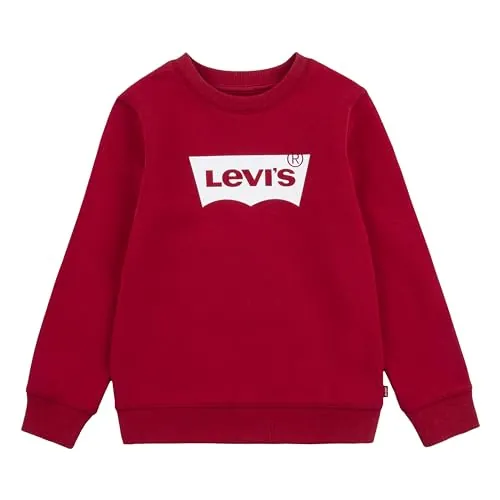 Levi's Kids Niños Batwing Crewneck sudadera Not Applicable, Rojo (Super Red R1r), 16 años (Talla del fabricante: 16A)
