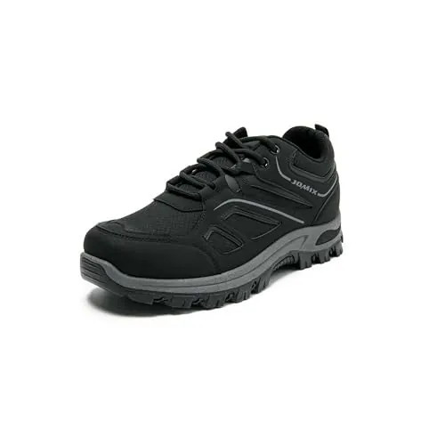 JOMIX Zapatillas de Hombre para Trekking y Deporte Zapatos de Caminata Antideslizantes y Cómodos Zapatillas Deportivas para Hombre (Negro, 43)