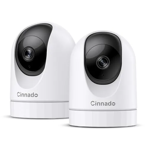 Cinnado 2K Camara Vigilancia WiFi Interior 360° con Grabación Continua
