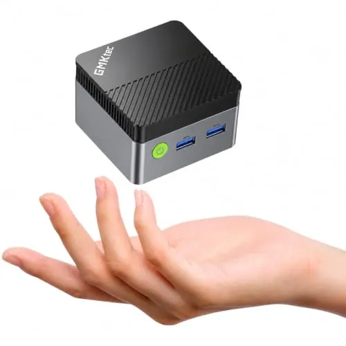 GMKtec G5S Mini PC (3 años de Soporte) Mini Ordenador de sobremesa Intel N5095, 8 GB LPDDR4 RAM, 128 GB SSD M.2, 2 Puertos HDMI 4K@60Hz, 3 Puertos USB 3.2, Wi-Fi 6, Bluetooth 5.2, SD