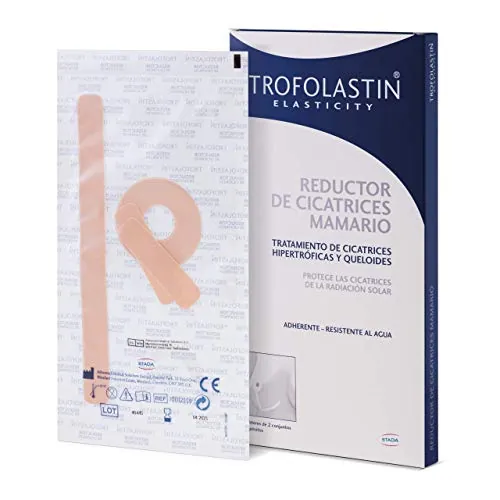 Trofolastin, Reductor de Cicatrices Mamario, Apósitos Adhesivos para Cicatrices de Cirugía Mamaria, Hipertróficas y Queloides, 3 Formatos x 2uds