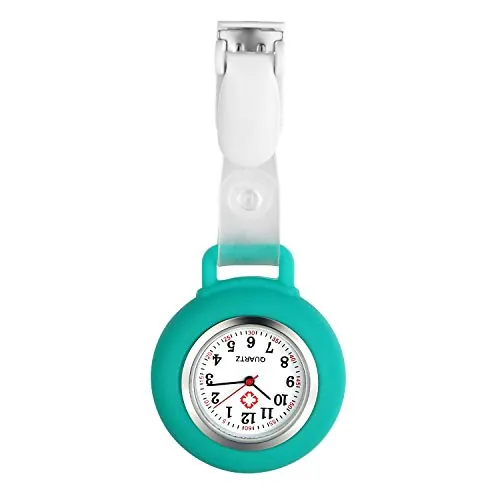 Avaner Reloj de Enfermera Analógico con Movimiento de Cuarzo Reloj de Enfermera de Silicona Reloj de Enfermera Fob con Pasador/Clip Reloj de Bolsillo para Doctor Enfermera Mujer Hombre