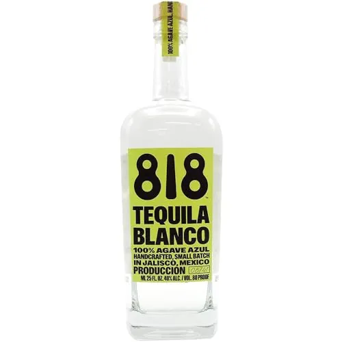 818 Tequila Blanco 100% Agave Premium - 1 Botella de 70 cl