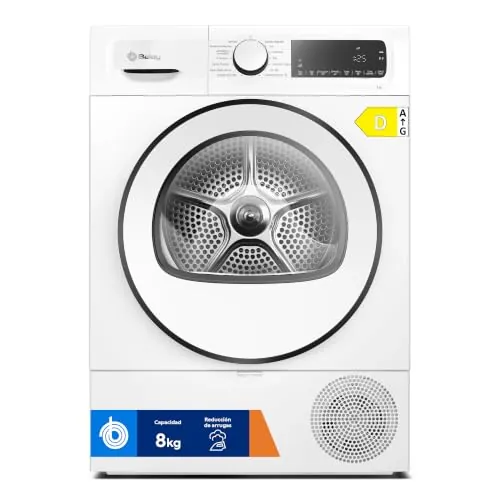 Balay - Secadora con Bomba de Calor, 8 kg, Silenciosa, Programa Rápido, blanco, 3SB080BE