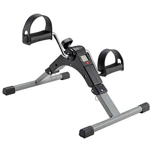 Pedaleador Estático Plegable | Mini Bicicleta Estática Brazos y Piernas | Ejercitador Rehabilitación Mayores | Pedales Antideslizantes | Monitor LCD | Fitness en Casa y Oficina