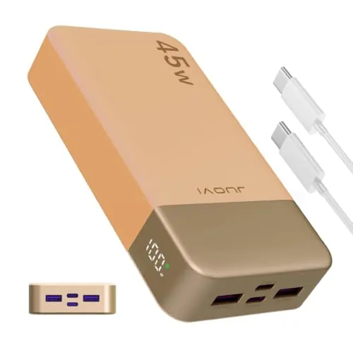 JUOVI Bateria Externa Carga Rapida, 45W Power Bank 20000mah Powerbank