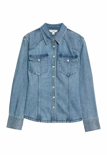 Marks & Spencer Camisa Denim Estilo Western UK 20 (EU 48)