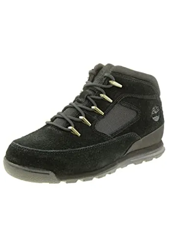Timberland Euro Rock Heritage L/F Basic Botas de Moda para Hombre, Negro (Black Suede), 41.5 EU