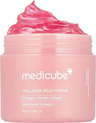 medicube Collagen Jelly Cream | Crema Facial con Colágeno Hidrolizado, Hidratación y Glow 24 Horas, Piel Más Rellena y Firme, 50 ml