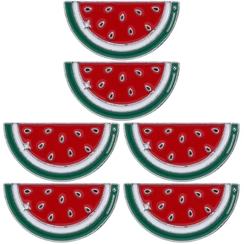 GETAJGHSD 6 Broches De Sandía Pin De Solapa Para Mujer Broches De Frutas Para Suéter Abrigo Y Bufanda Accesorios De Moda Versátiles 1.29X0.66X1.41In