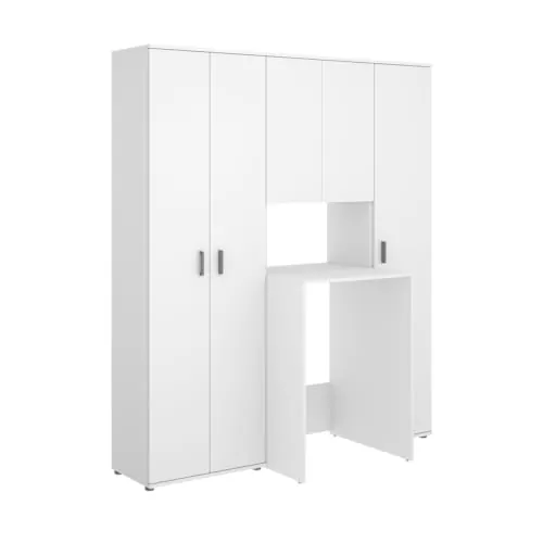 DEKIT - Conjunto DE 2 ARMARIOS Y Mueble para Lavadora con ALTILLO 190x163,3x62cm