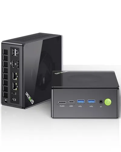 GMKtec Gaming Mini PC K8 Plus AMD Ryzen 7 8845HS (8C/16T, hasta 5,1 GHz) 32 GB de RAM DDR5 1 TB SSD, Ordenador de Escritorio Oculink/Dual Nic 2,5G/WiFi 6E/BT5.2/HDMI 2.1/USB4/USB3.22 + USB2.0