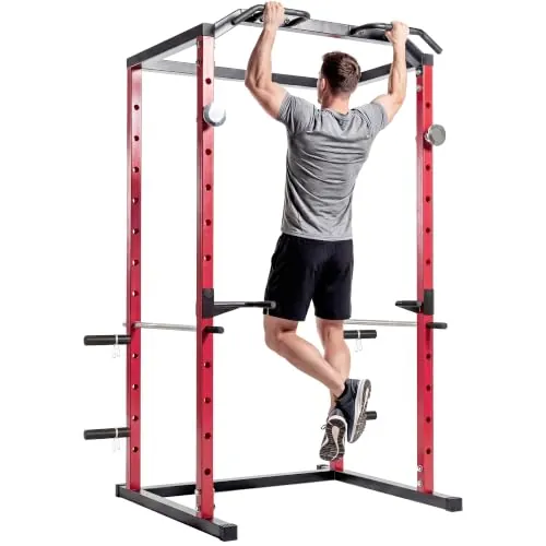 SPORTNOW Jaula de Potencia Musculación, Rack para Sentadillas, Carga 460 kg