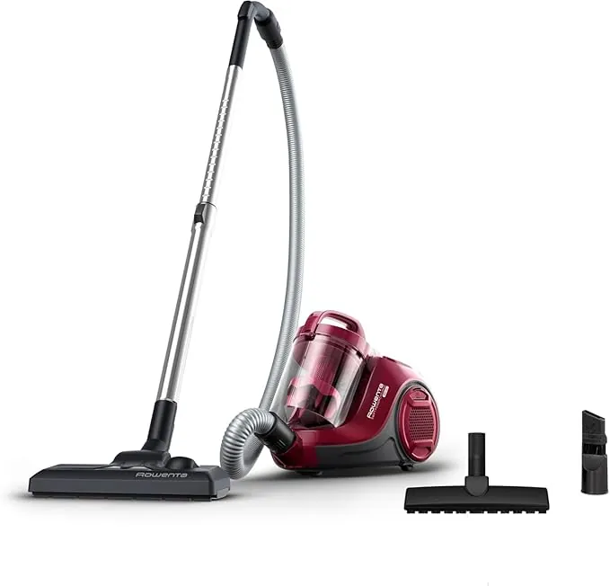Rowenta Aspiradora Swift Power Cyclonic RO2933 - Aspirador sin bolsa de 750 W para parquet, tecnología ciclónica, cabezal alto rendimiento, motor Effitech, burdeos